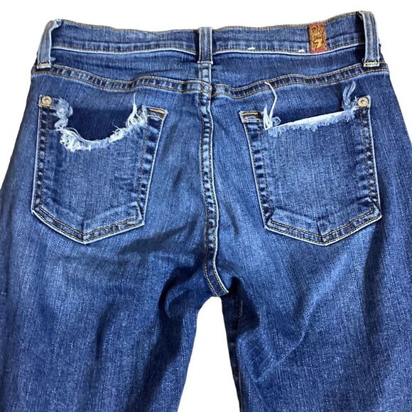 7 For All Mankind Distresssed The Ankle Skinny Jeans - Picture 5 of 13